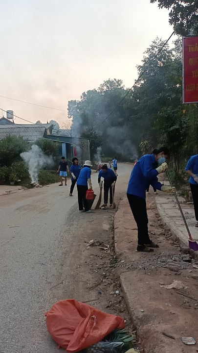 TẾT NGUYÊN ĐÁN NĂM 2023 RA QUÂN DỌN DẸP VỆ SINH SAU KHI NGHỈ ĐOÀN VIÊN THANH NIÊN TRƯỜNG MẦM NON THỊ TRẤN 